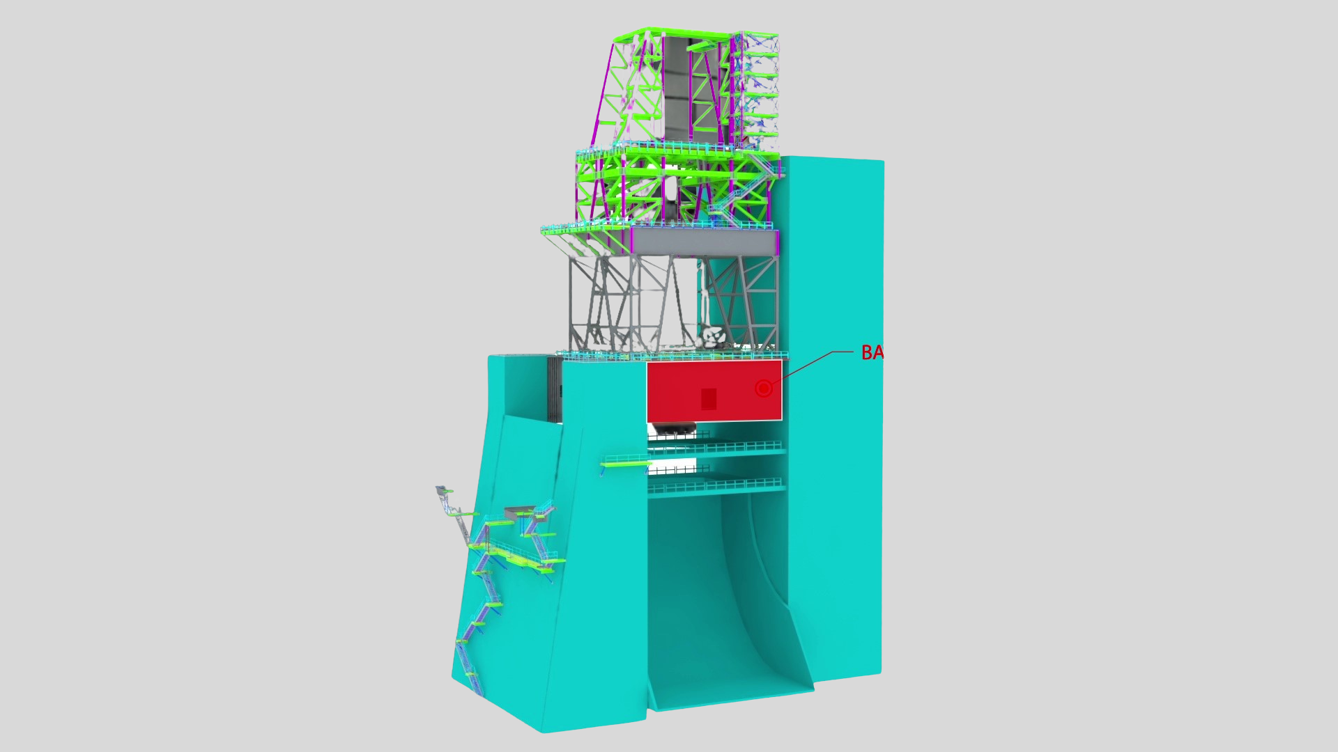 3D animation visualizing steel beam installation during construction dispute case study